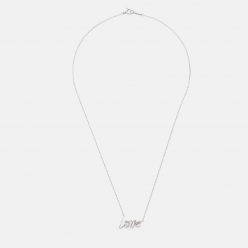 Pre Owned Tiffany & Co. Paloma's Graffiti Love Silver Pendant Necklace