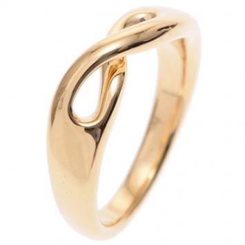 Pre Owned Tiffany & Co 18K Yellow Gold Infinity Ring Size 50
