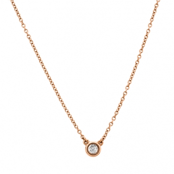Pre Owned Tiffany & Co. Elsa Peretti Diamonds by the Yard 18k Rose Gold Necklace