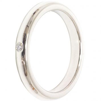 Pre Owned Tiffany & Co. Elsa Peretti Diamond Platinum Band Ring Size 49