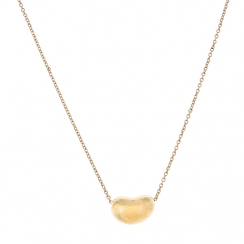Pre Owned Tiffany & Co. 18K Yellow Gold Bean Pendant Necklace