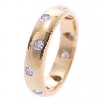 Pre Owned Tiffany & Co. Diamond Platinum and Yellow Gold Ring Size 47