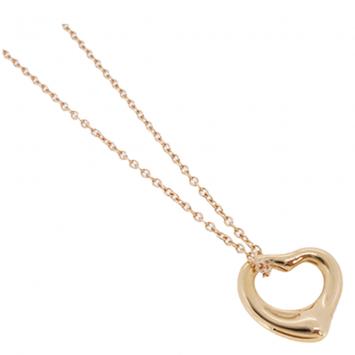 Pre Owned Tiffany & Co. Open Heart 18K Rose Gold Necklace 