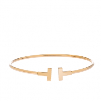 Pre Owned Tiffany & Co. T Wire 18K Rose Gold Bracelet