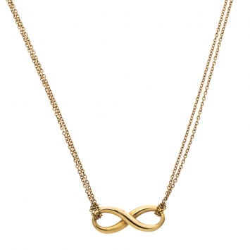 Pre Owned Tiffany & Co. Infinity 18K Yellow Gold Pendant Necklace