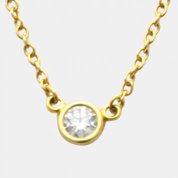Pre Owned Tiffany & Co. Else Peretti Diamond By The Yard 18K Yellow Gold Diamond Necklace