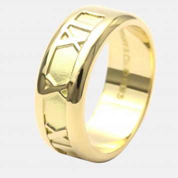 Pre Owned Tiffany & Co. Atlas 18K Yellow Gold Ring EU 50.5