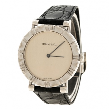 Pre Owned Tiffany & Co. Silver Atlas Women's Wristwatch 31 mm