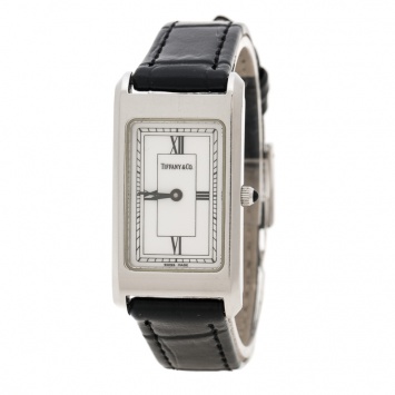 Pre Owned Tiffany & Co. White Stainless Steel Classic Women's Wristwatch 20 mm