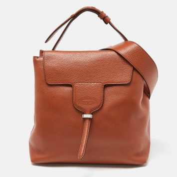 Pre Owned Tod's Tan Leather Top Handle Bag