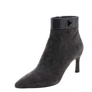 Pre Owned Tod's Grey Suede Ankle Boots Size 39
