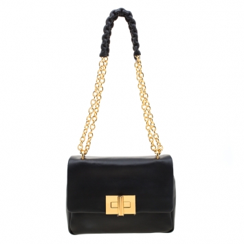 Pre Owned Tom Ford Black Leather Natalia Crossbody Bag