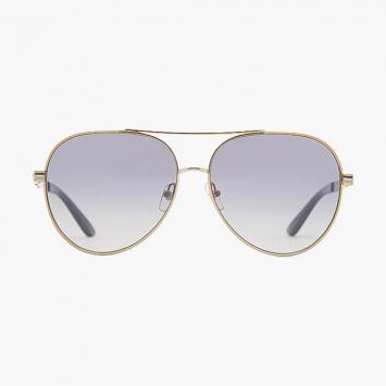 Pre Owned Tory Burch Gold Aviator Sunglasses