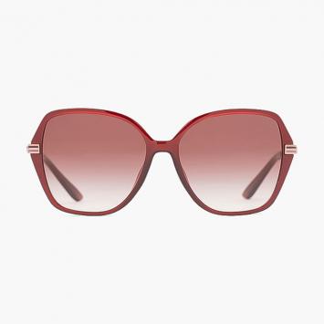 Pre Owned Tory Burch Red Oversized Square Sunglasses