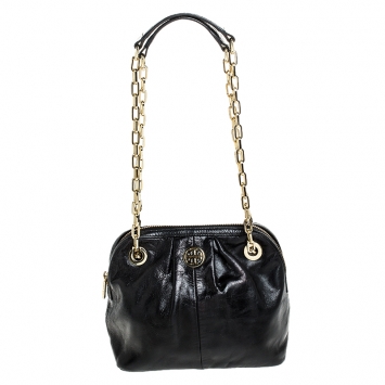 Pre Owned Tory Burch Black Chain Shoulder Bag