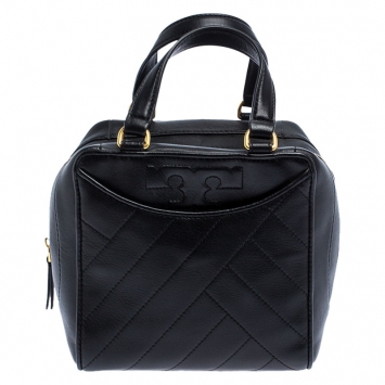 Pre Owned Tory Burch Black Leather Mini Alexa Satchel
