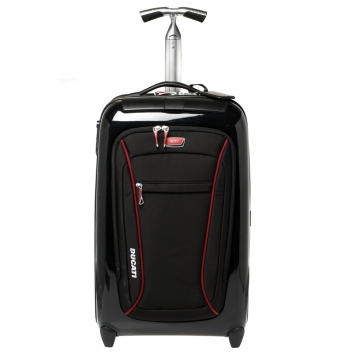 Pre Owned Tumi Black/Red Nylon Hardcase Ducati Evoluzione International Carry On Luggage