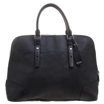 Pre Owned Tumi Black Leather Villa Nivelle Business Satchel