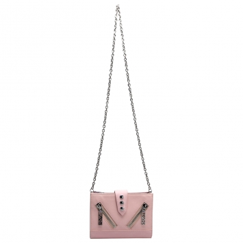 Pre Owned Kenzo Pink Leather Kalifornia Wallet on Chain 