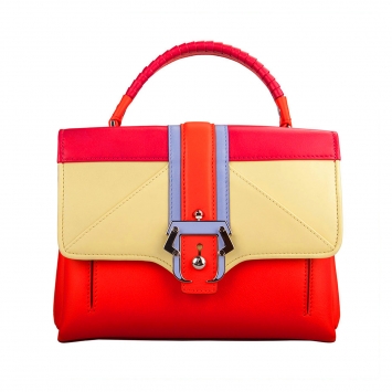 Pre Owned Paula Cademartori Multicolor Leather Petite Faye Top Handle Bag