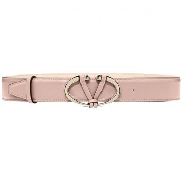 مملوكة مسبقًا Valentino Poudre Leather V Rivet Belt 75 CM