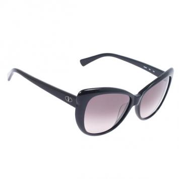 Pre Owned Valentino Black Woman Sunglasses V634S-001