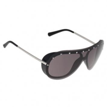 Pre Owned Valentino Black Studded Wrap Sunglasses