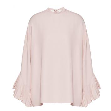 Pre Owned Valentino Light Pink Georgette Top Medium /IT 42