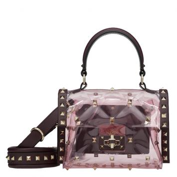 Pre Owned Valentino Colored Polymer and Leather Mini Candystud Top Handle Bag
