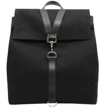 Pre Owned Valentino Black Canvas V Sign Backpack