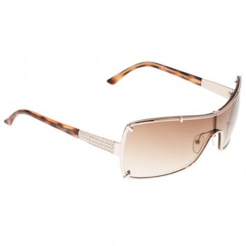 Pre Owned Valentino Tortoise Frame Crystal Shield Sunglasses