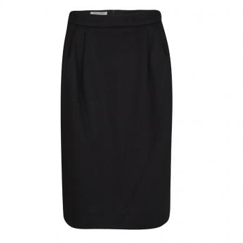 Pre Owned Valentino Black Wool Cashmere Pencil Skirt M