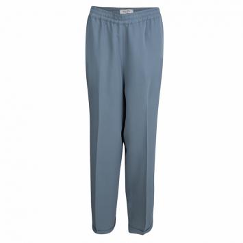 Pre Owned Valentino Grey Drawstring Waist Detail Silk Pants M