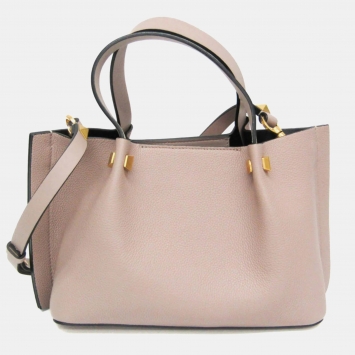 مملوكة مسبقًا حقيبة يد فالتنينو جارافاني في لوجو إسكايب جلد صغيرة وردي باهت