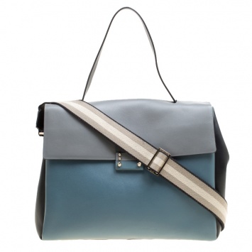 Pre Owned Valentino Multicolor Leather Mime Top Handle Bag