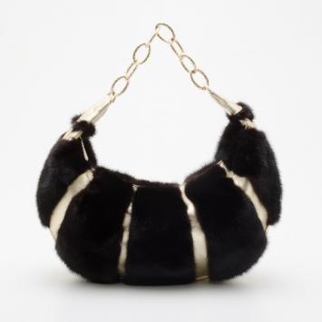 Pre Owned Valentino Black Fur Hobo