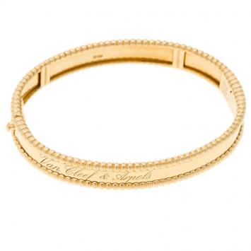 Pre Owned Van Cleef & Arpels Perlée Signature 18k Yellow Gold Bracelet S