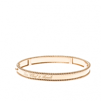 Pre Owned Van Cleef & Arpels Perlée Signature 18K Rose Gold Bracelet M
