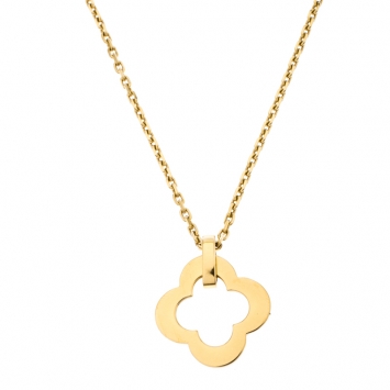 Pre Owned Van Cleef & Arpels Byzantine Alhambra 18K Yellow Gold Pendant Necklace