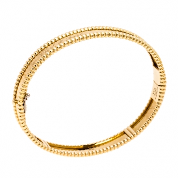 Pre Owned Van Cleef & Arpels Perlée Signature 18K Yellow Gold Bracelet M
