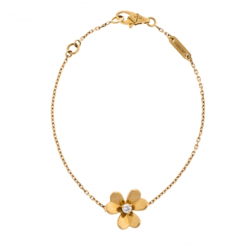 Pre Owned Van Cleef & Arpels Frivole Diamond 18K Yellow Gold Bracelet
