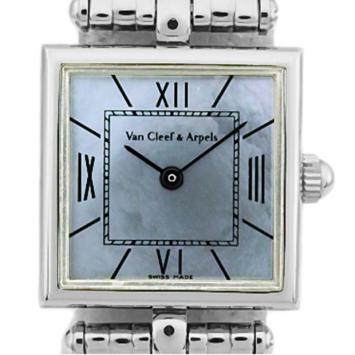 Pre Owned Van Cleef & Arpels MOP Stainless Steel Women's Wristwatch 18.5MM