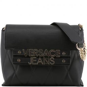 Pre Owned Versace Jeans Black Faux Quilted Leather Shoulder Bag