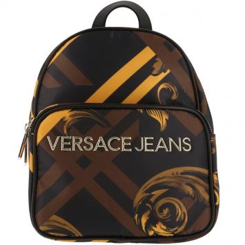 Pre Owned Versace Jeans Multicolor Print Fabric Backpack