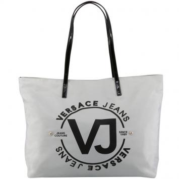 مملوكة مسبقًا Versace Jeans Gray Synthetic Leather Shopping Tote Bag