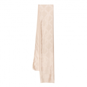 Pre Owned Versace Cream Greca Patterned Silk Scarf