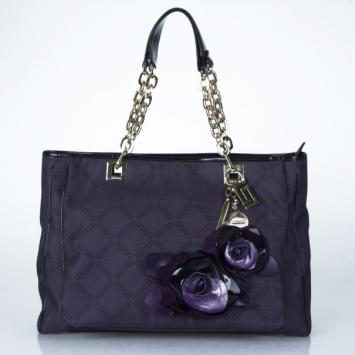 Pre Owned Versace Monogram Floral Tote