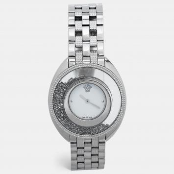 Pre Owned Versace White Stainless Steel Destiny Spirit 86Q99D002-S099 Women's Wristwatch 39 mm