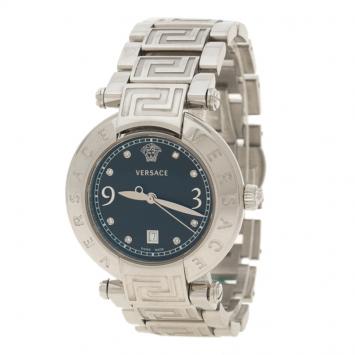 Pre Owned  Versace Black Stainless Steel Reve Women's Wristwatch 35 mm