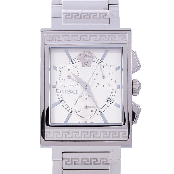 Versace White Stainless Steel ILC90/99 Women's Wristwatch 30MM